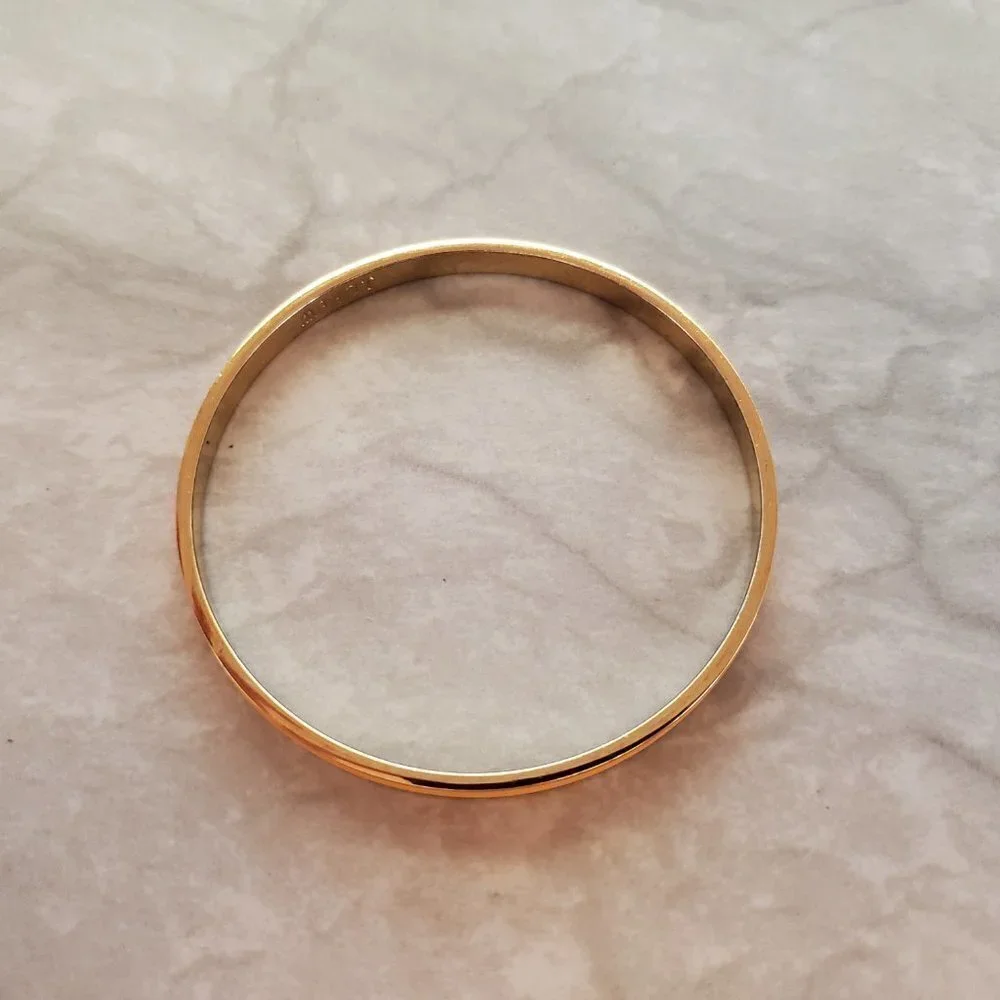 🧡 Vintage 2000's 00's Y2K J.Crew bright Orange Enamal Skinny Bangle Bracelet 🧡 - Picture 8 of 9